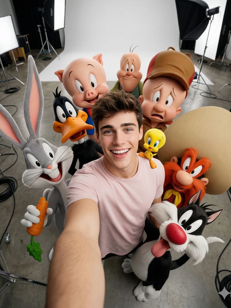 The Toon Squad Selfie Portrait (Variation 2)