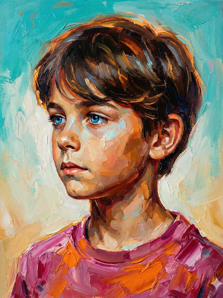 Impasto Portrait Ai Art (Variation 3)