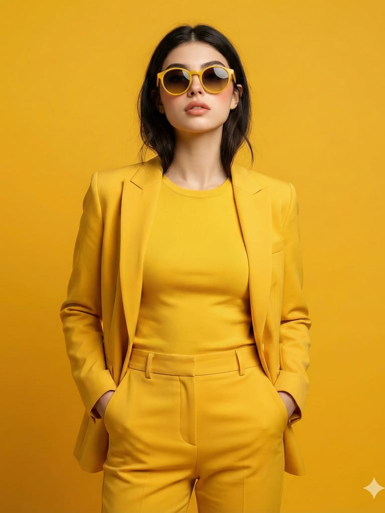 The Yellow Power Suit Portrait (Variation 2)