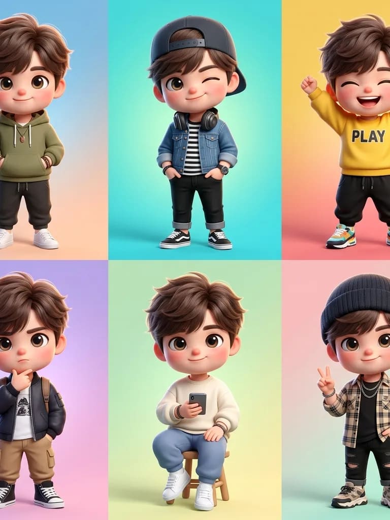 Mini Avatar Collection 3d Illustration (Variation 2)
