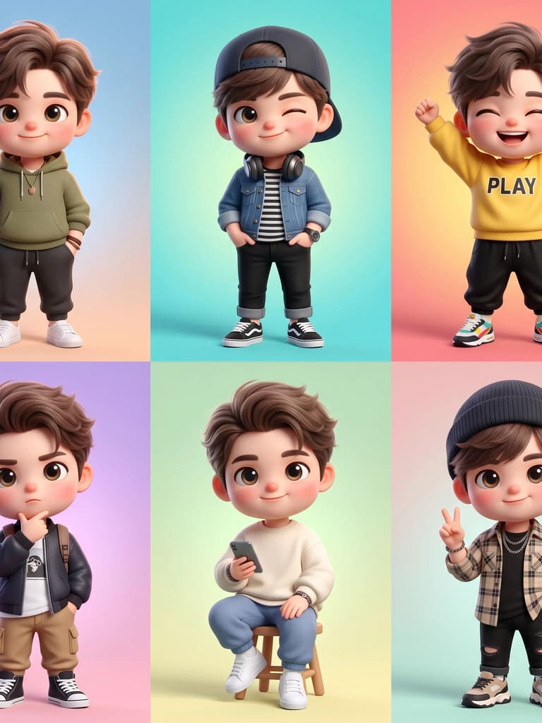 Mini Avatar Collection 3d Illustration (Variation 3)