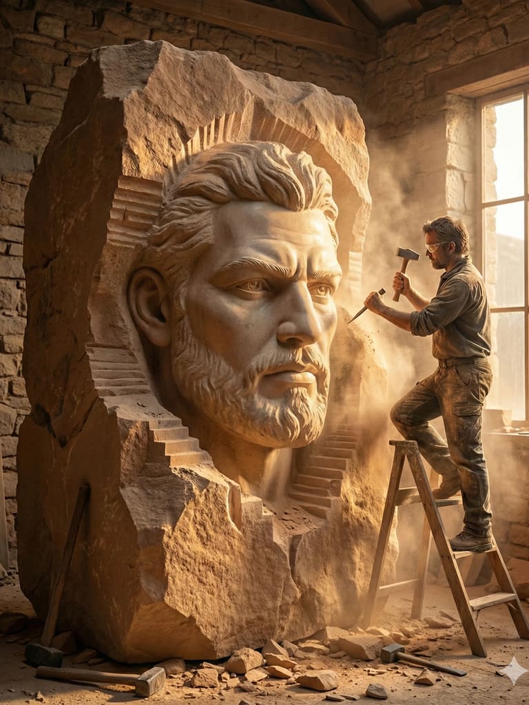 Carving the Infinite Ai Art (Variation 2)