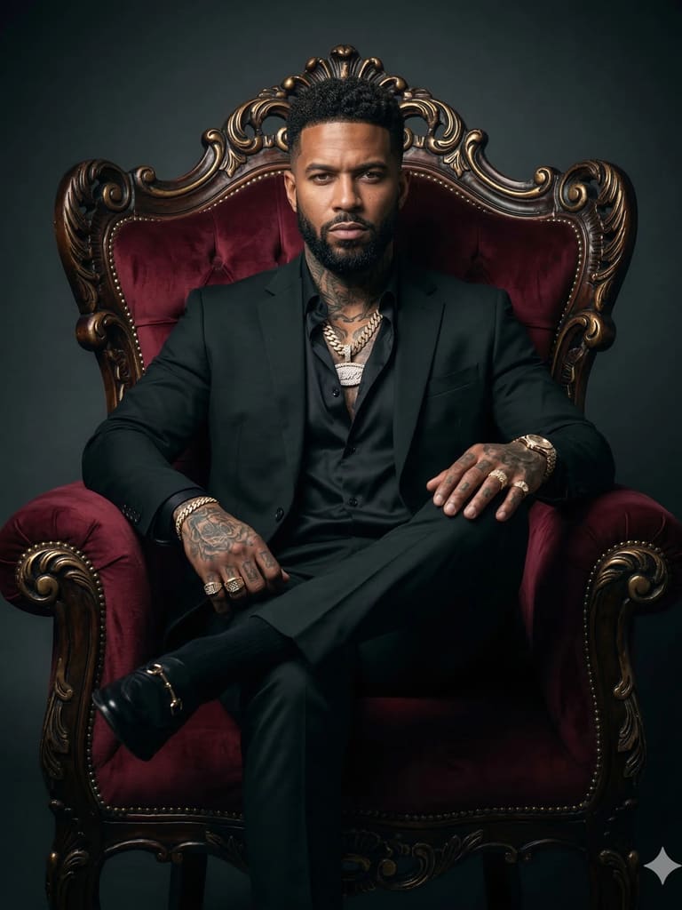 The Tattooed King Cinematic Portraiture Portrait (Variation 2)