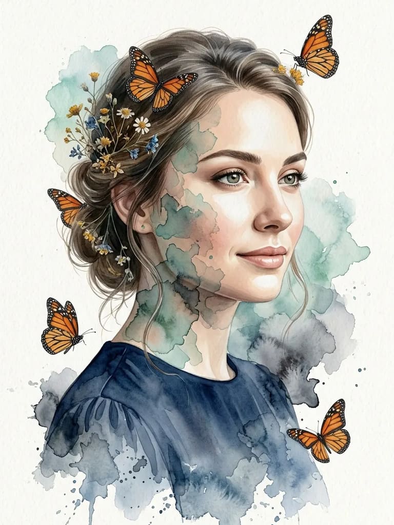 Monarch Muse Digital Illustration (Variation 2)