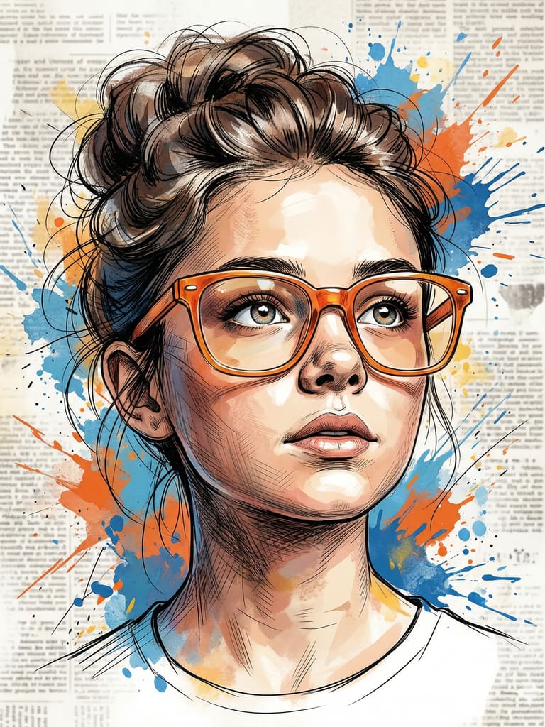 Sketch & Splatter Digital Art (Variation 2)