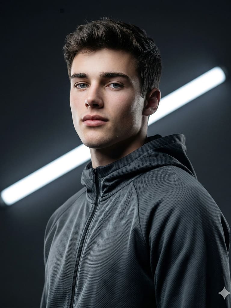 Steel Gaze Cinematic Lighting Portrait (Variation 2)