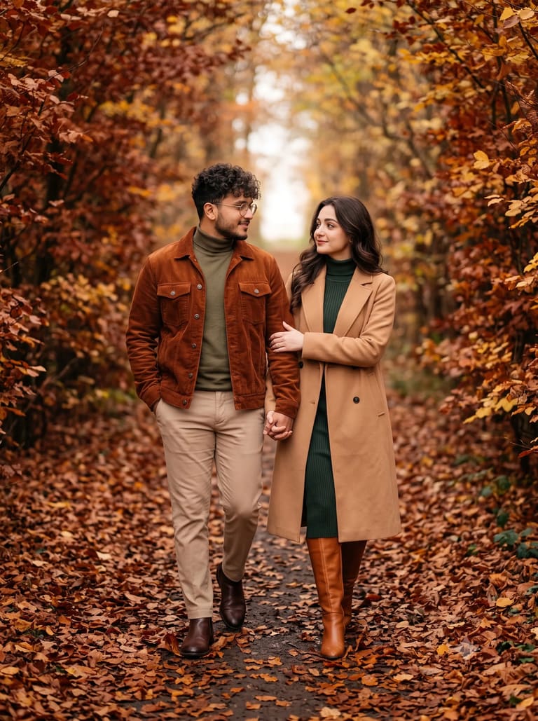 Couple Autumn Walk