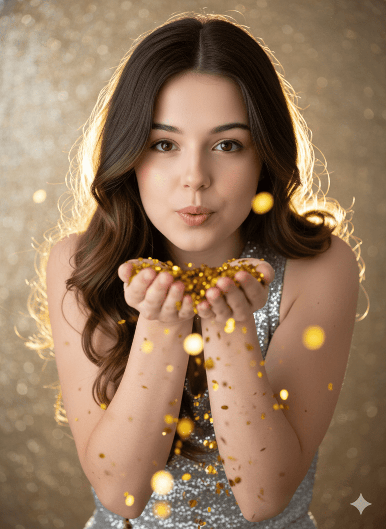 Golden Wishes AI Image Prompt Result