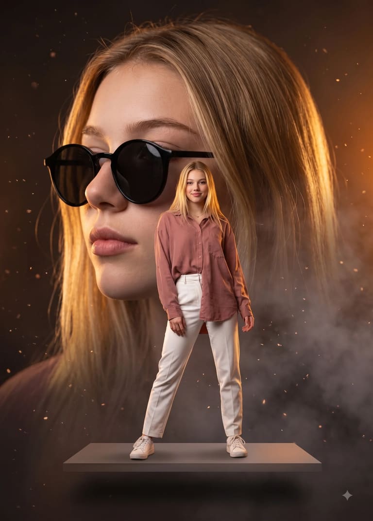 Girl Double Exposure Movie Poster