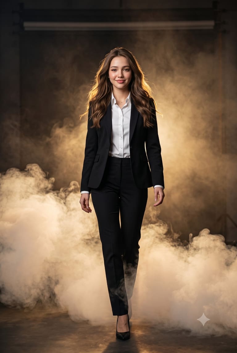 Cinematic Corporate Woman Power Walk Portrait