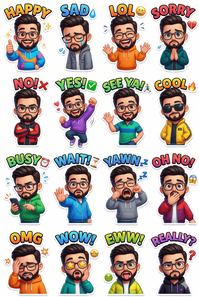 3D Avatar Sticker Pack