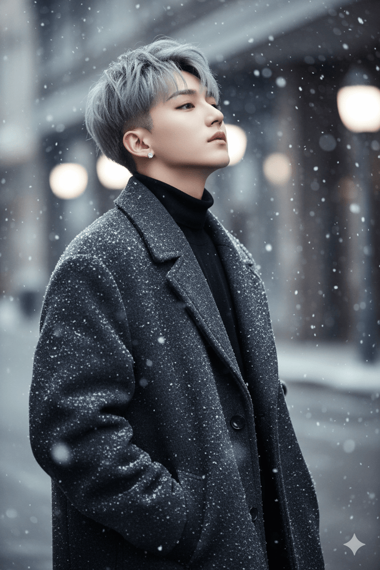 Silver Snowfall AI Image Prompt Result