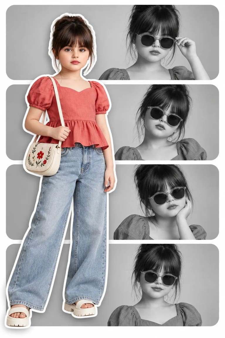 Fashion Editorial Scrapbook Collage AI Prompt