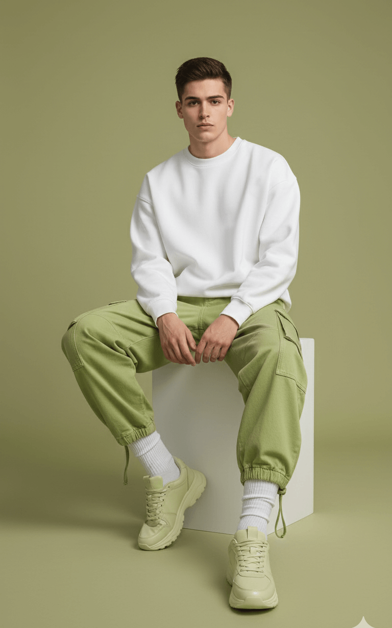 Fashion in lemon green studio