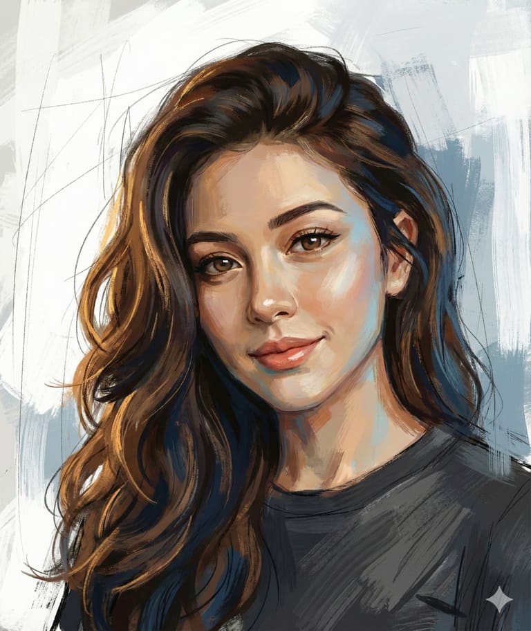 Brushstrokes of Serenity AI Image Prompt Result