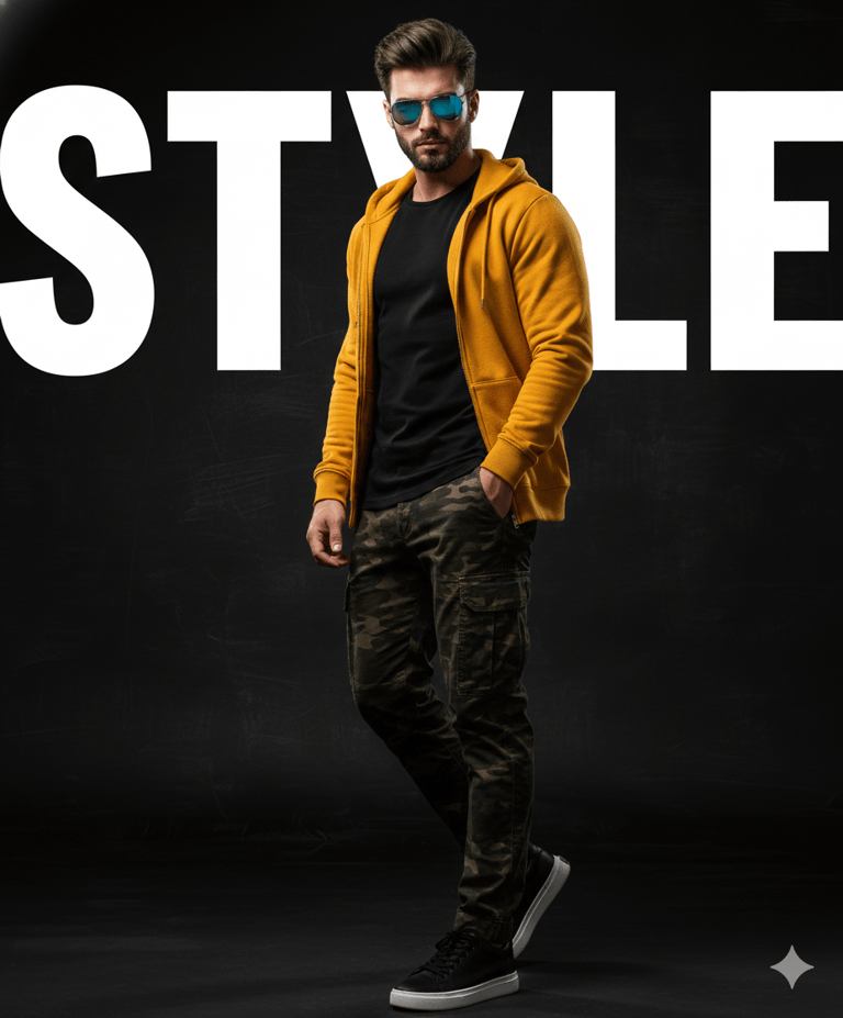 A Pop of Yellow on the Dark Streets