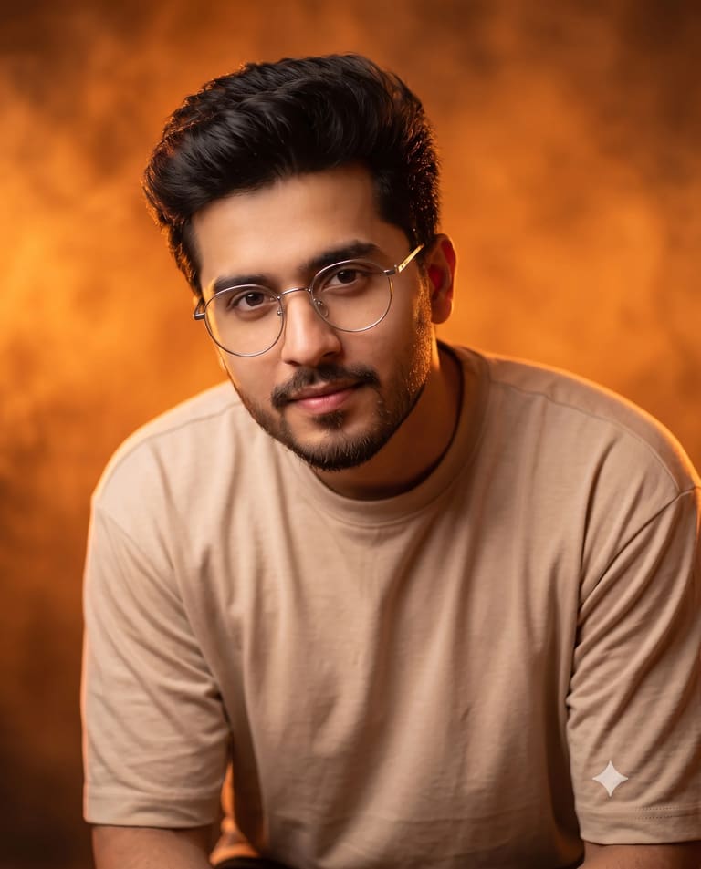 Studio Portrait in Warm Light