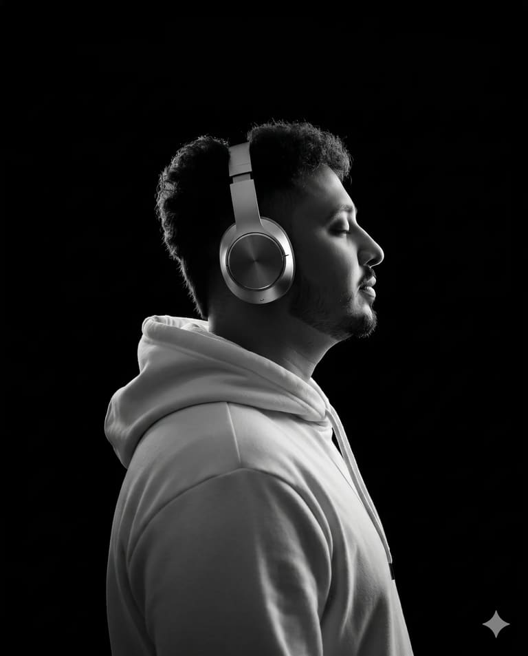 Monochrome Headphone Profile
