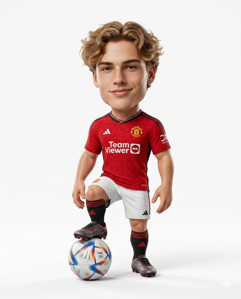 3D Football Player Caricature