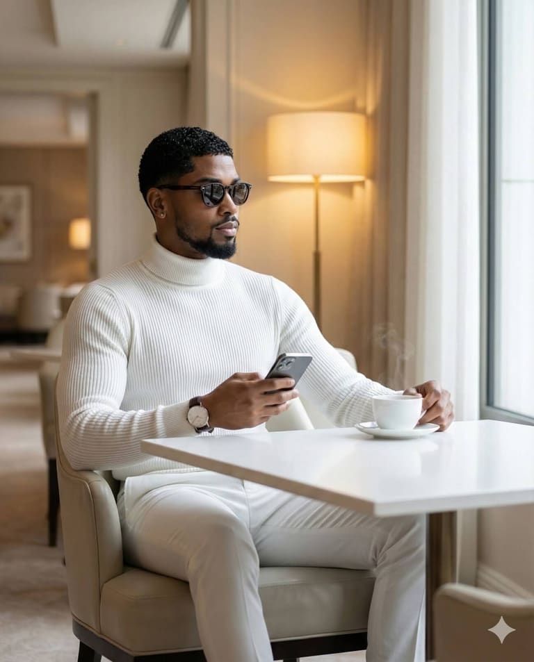 Stylish Man Enjoying Coffee