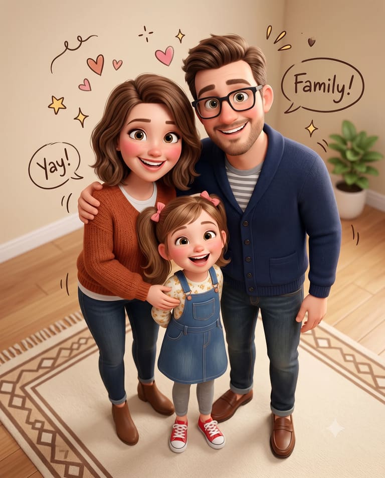Cozy 3D Family Gathering