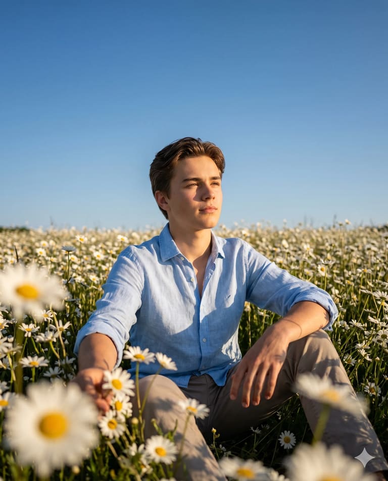 Portrait in the Spring Meadow