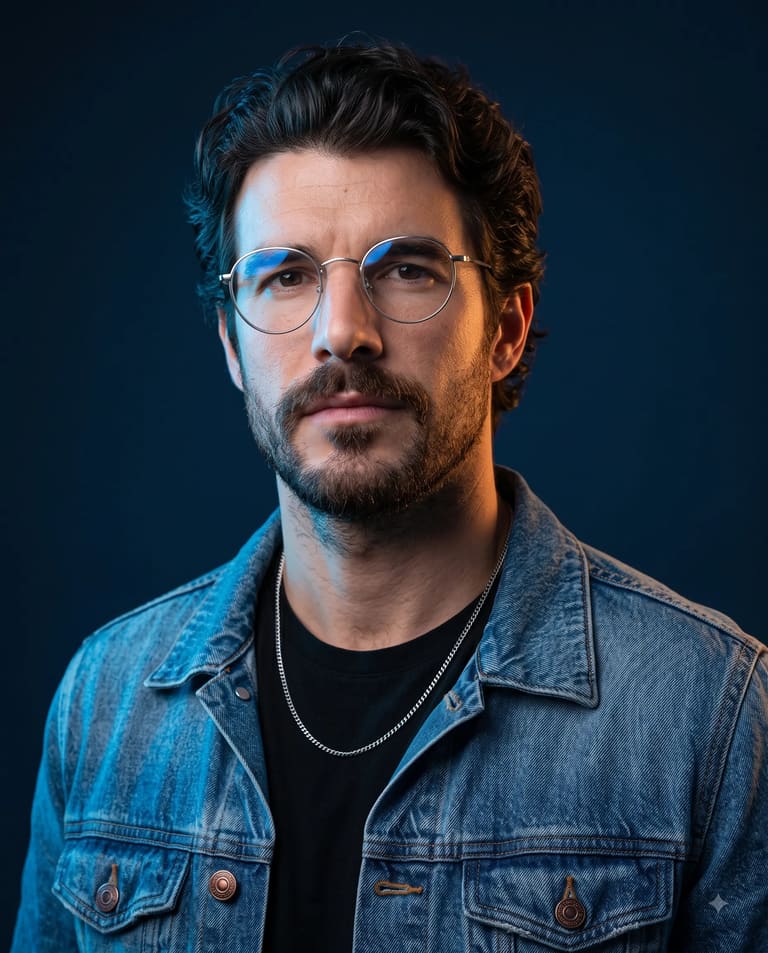 Cinematic Blue and Amber Portrait