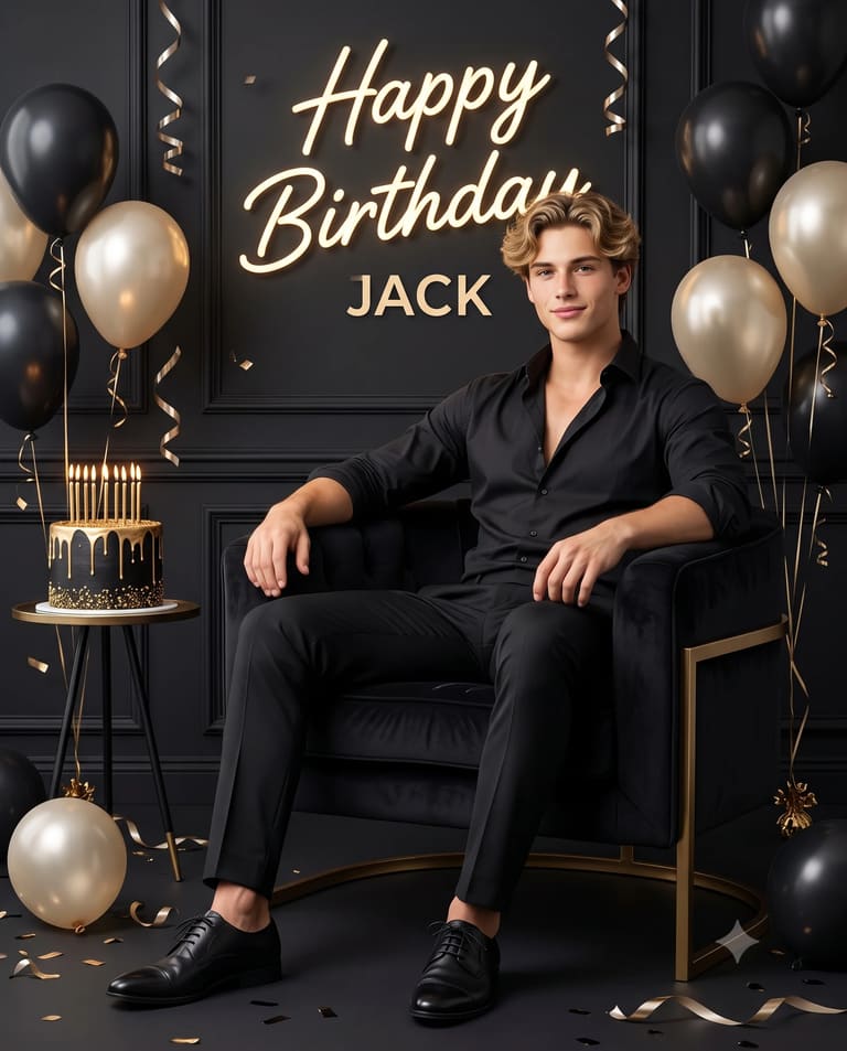 Dark Aesthetic Birthday Portrait