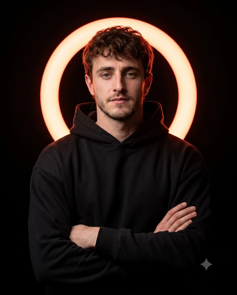 Neon Halo Portrait