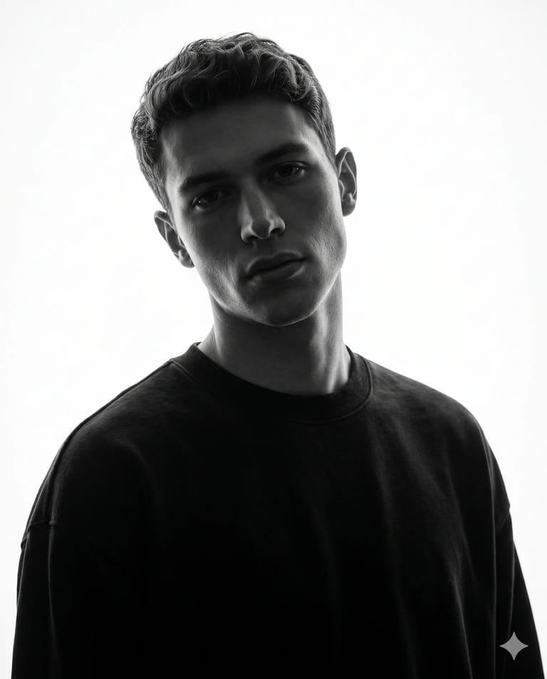 Backlit Monochrome Portrait