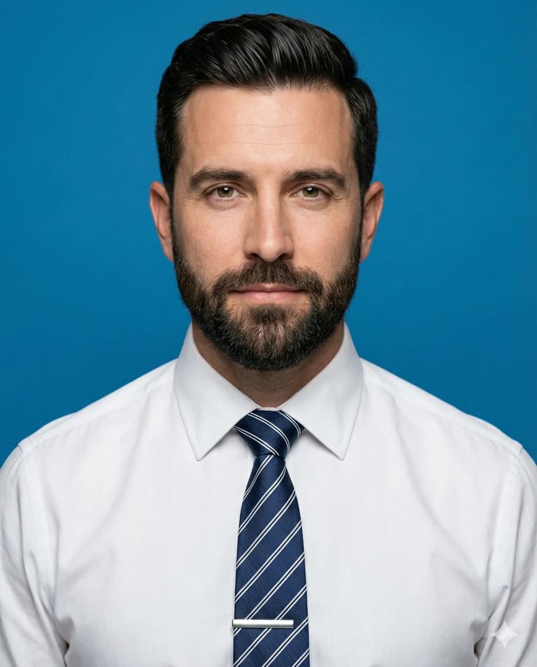 Blue Backdrop Headshot