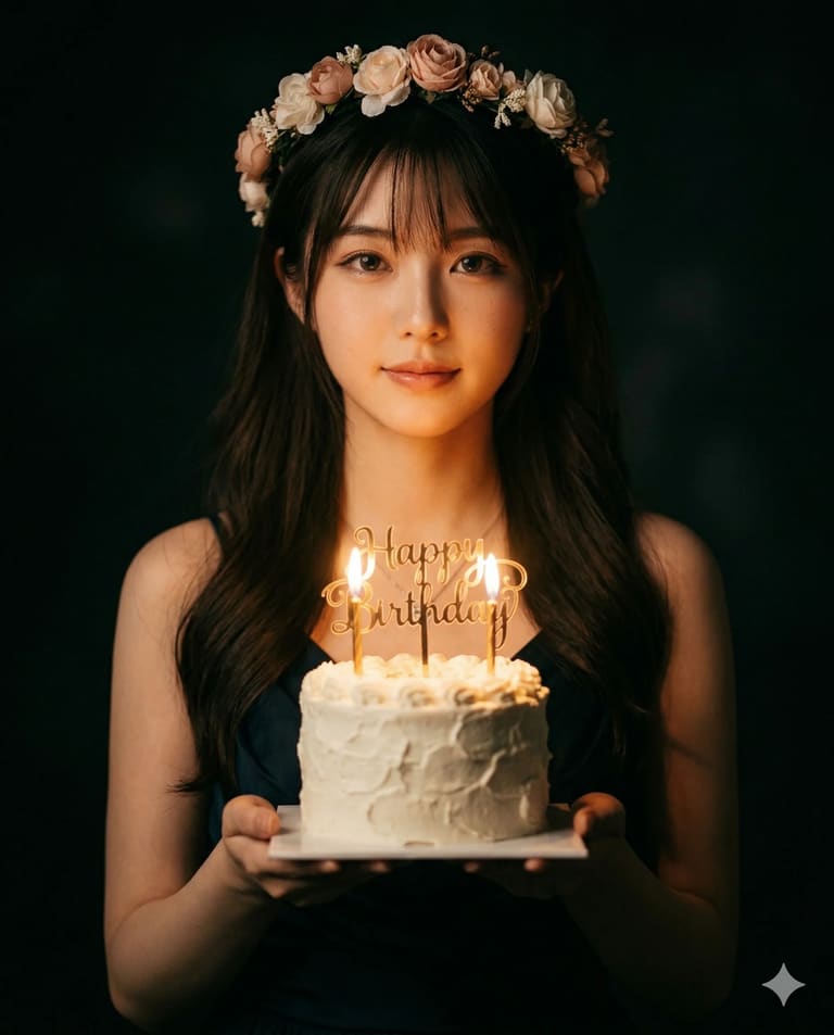 Candlelit Birthday Wish AI Image Prompt Result