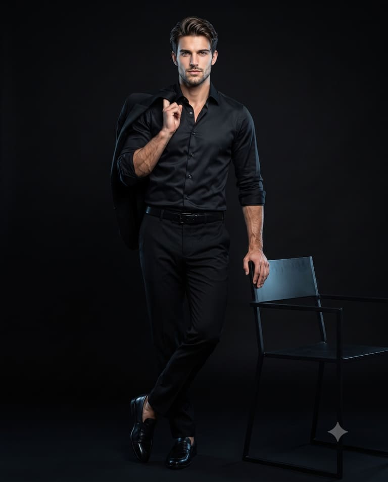Studio Portrait with Chair