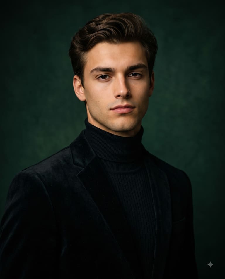 High-End Male Fashion Studio Portrait