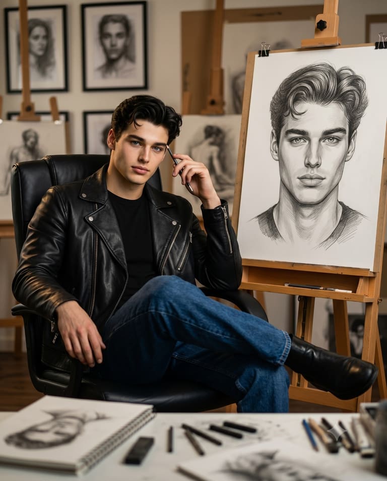 The Leather-Clad Artist