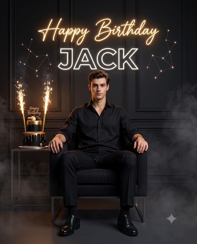 Dark Aesthetic Birthday Portrait