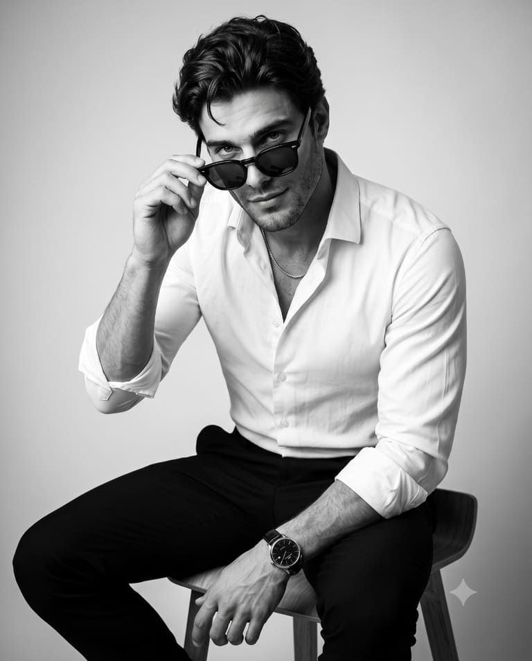Elegant Male Studio Photography