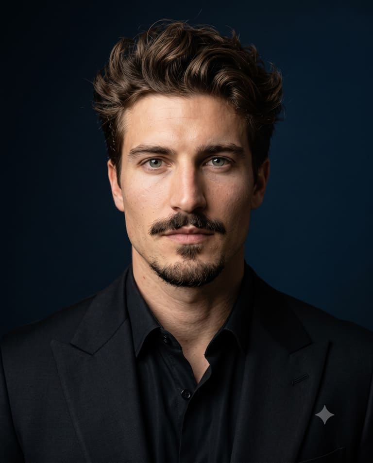 Luxury Menswear Editorial Studio Portrait