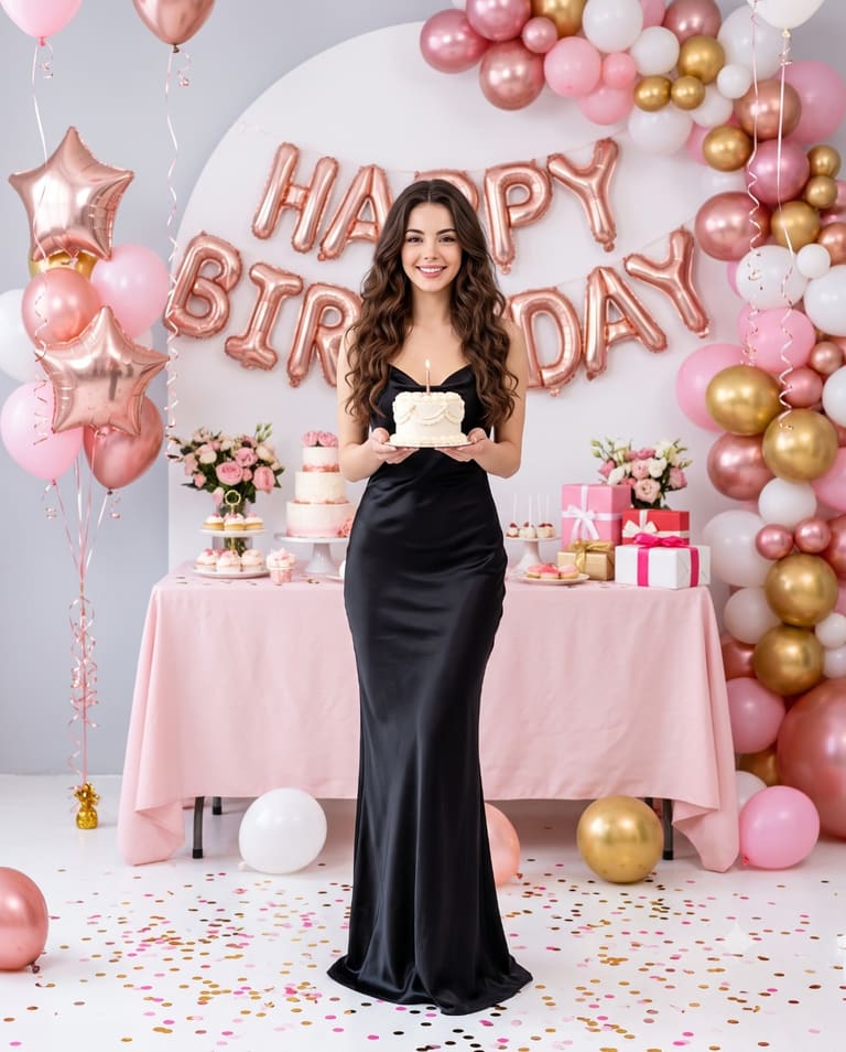 Glamorous Birthday Celebration Portrait