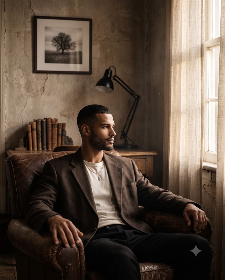 Lost in Thought by the Window AI Image Prompt Result