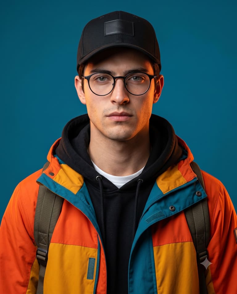 Men's Casual Fashion Studio Portrait