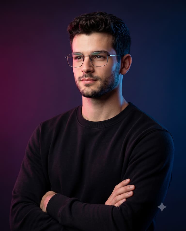 Dual Tone Light Male Portrait