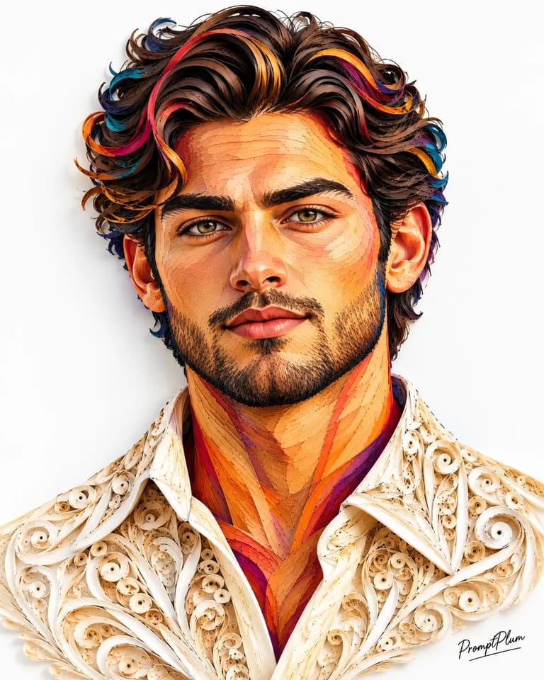 3D Paper Quilling Portrait