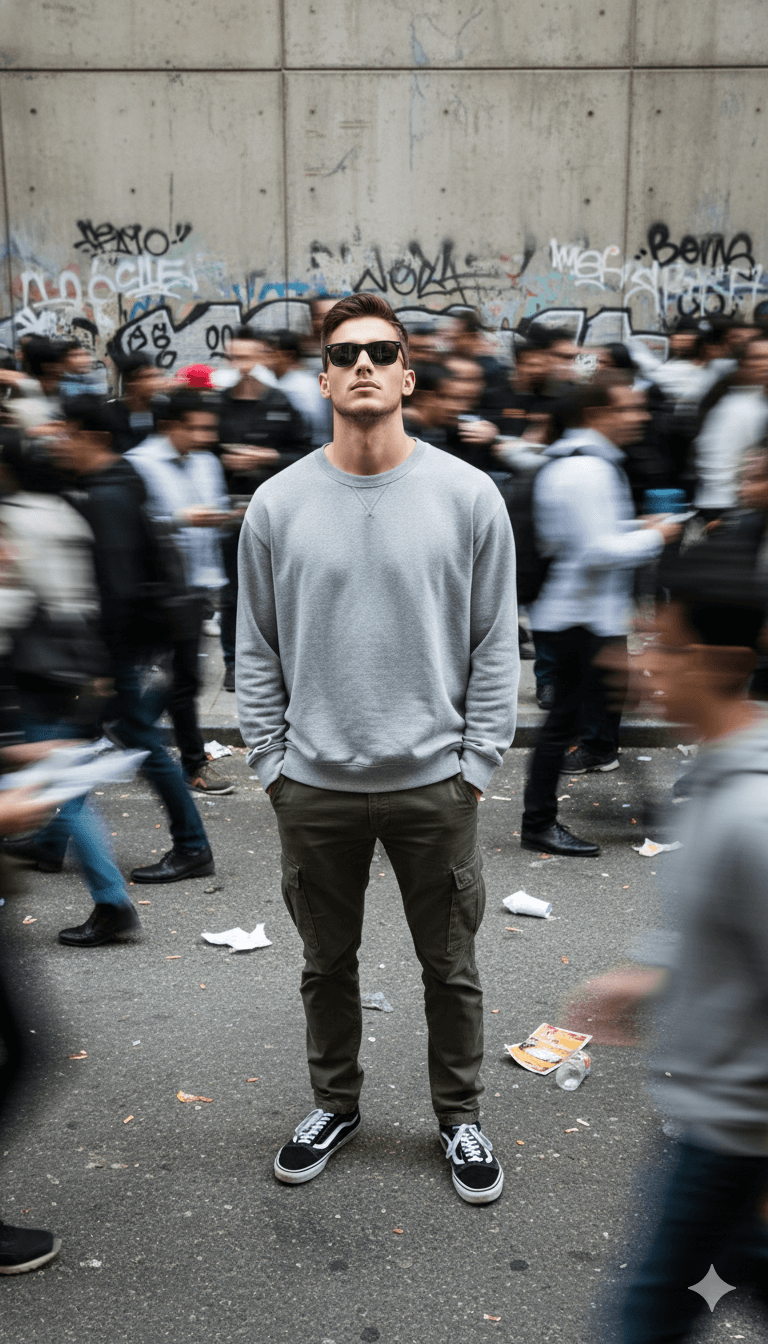 Urban Motion Blur Street Portrait AI Prompt | Gemini