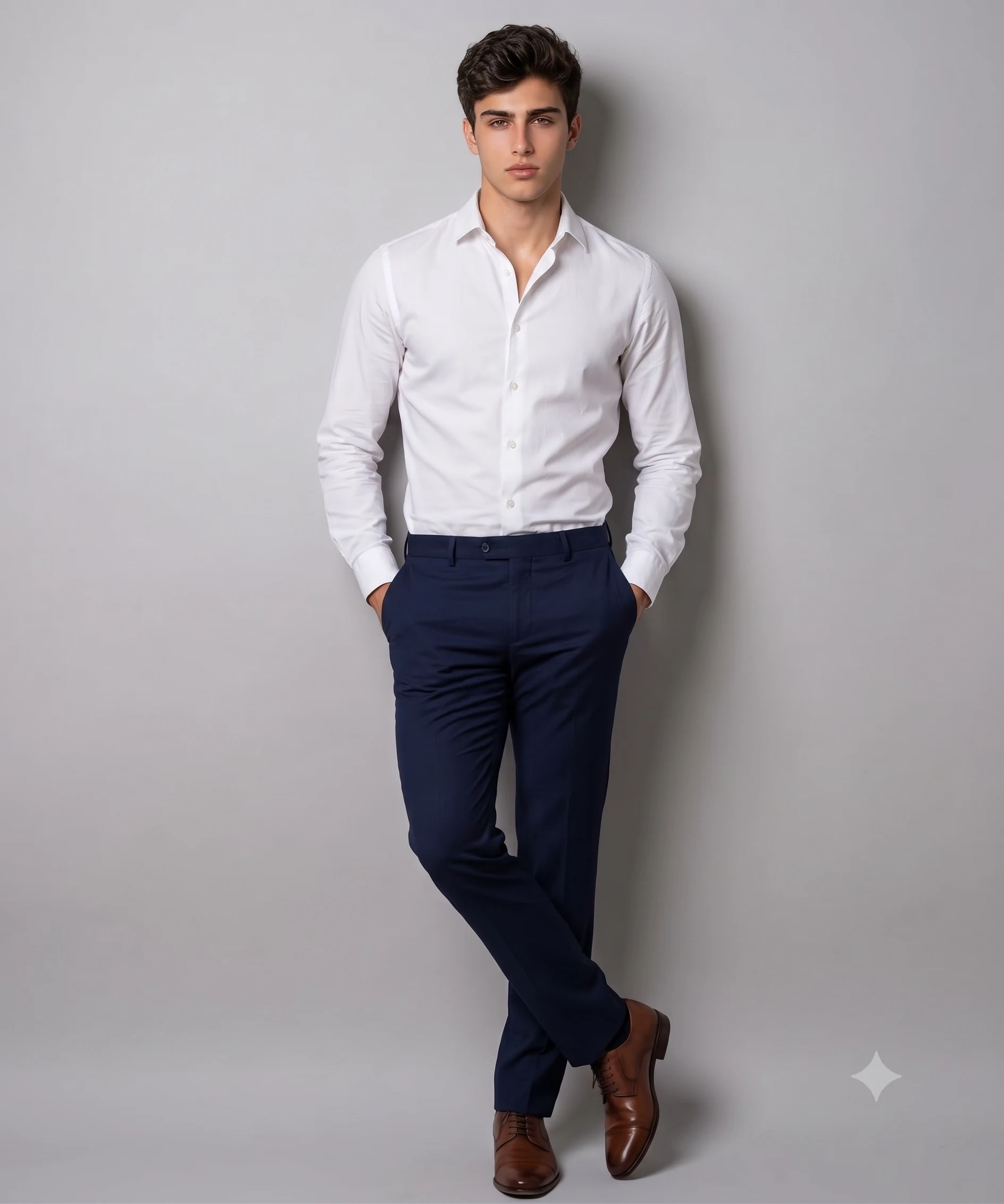 Professional Men's Portrait AI Prompt | White Shirt