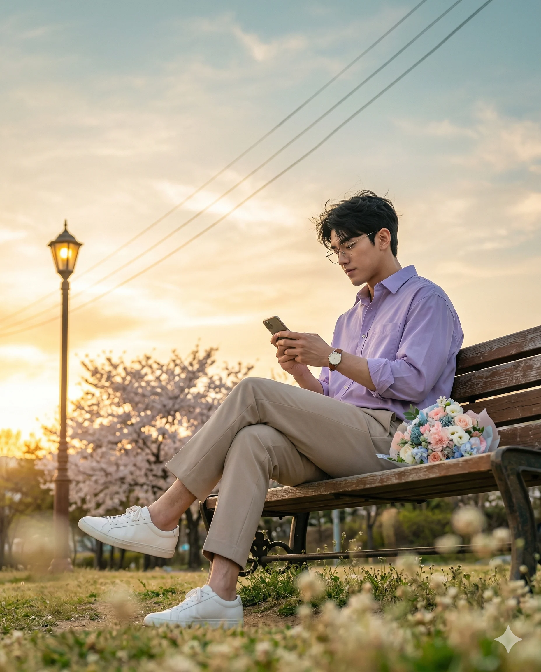 Cinematic vintage park AI Photo Editing Prompt for Gemini