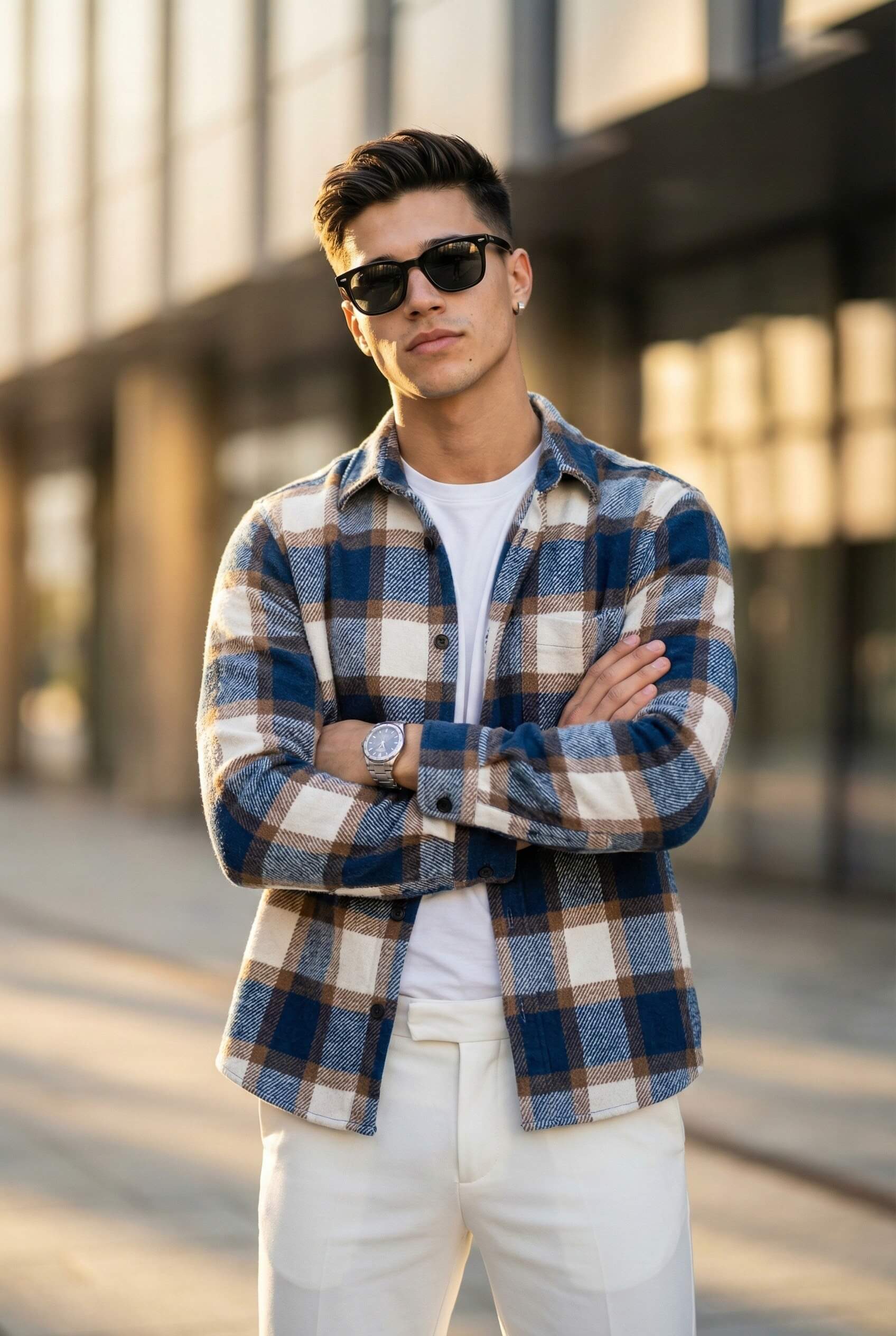 Urban Flannel Chic AI Photo Editing Prompt for Gemini