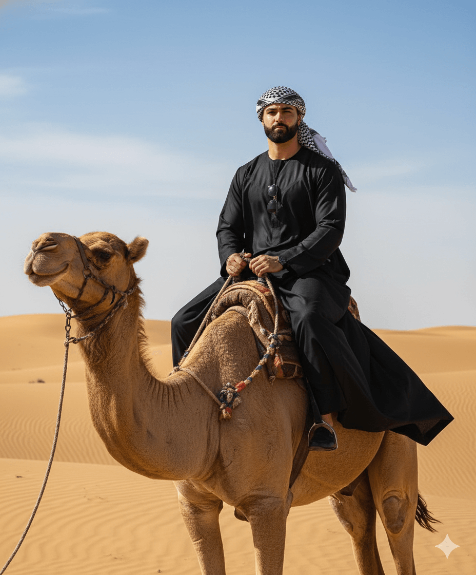 Journey Across the Sands AI Photo Editing Prompt for Gemini