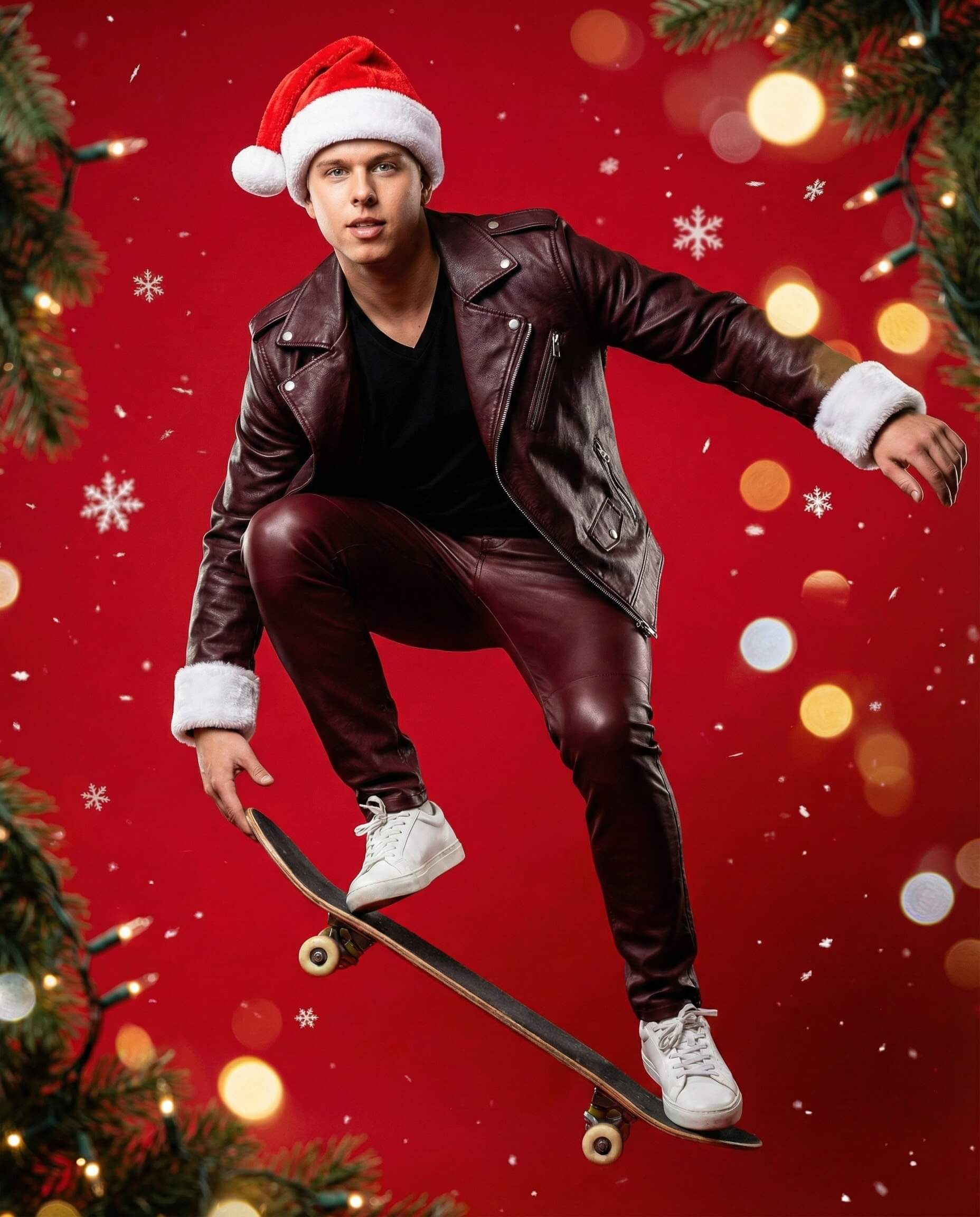 Skate Claus is Coming to Town AI Photo Editing Prompt for Gemini