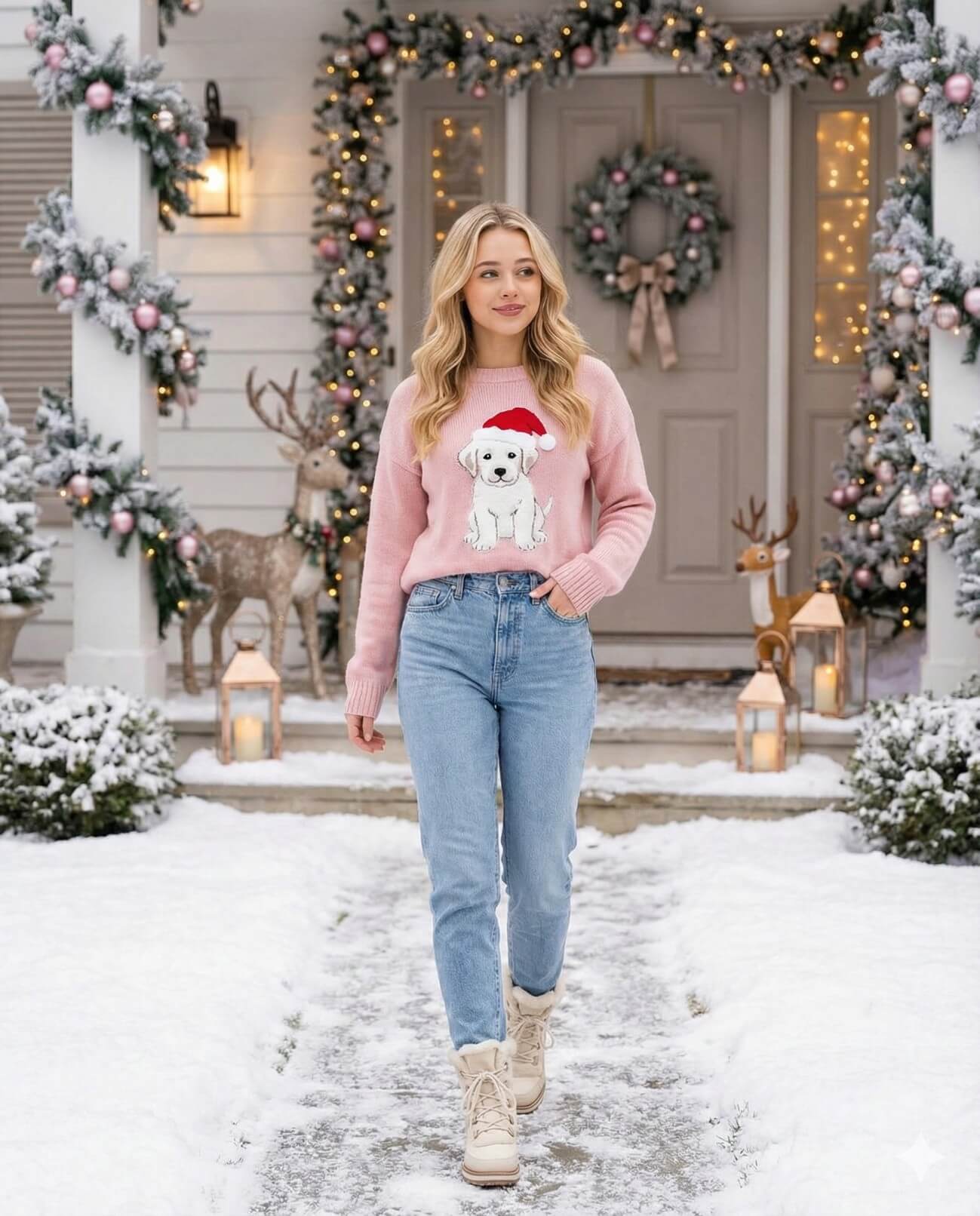 Walking in a Winter Wonderland AI Photo Editing Prompt for Gemini